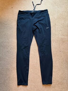 Nike Women's  Black Performance Leggings with Swoosh